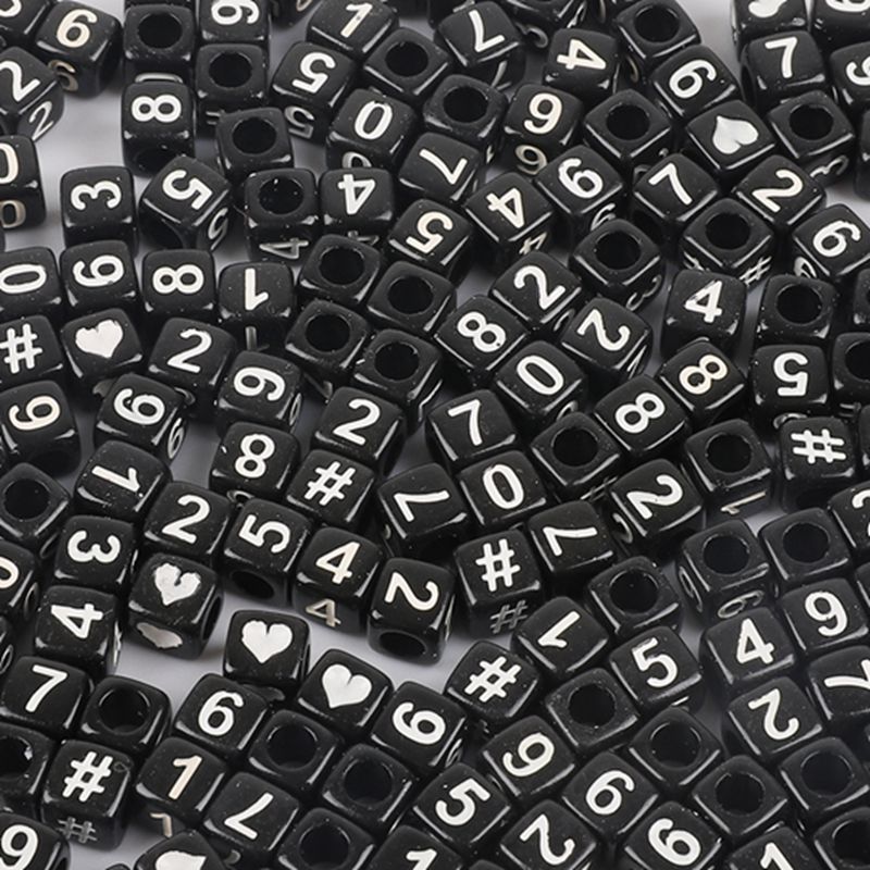 Acrylic Numbers English Letters Beads Diy Children's Beaded - Temu