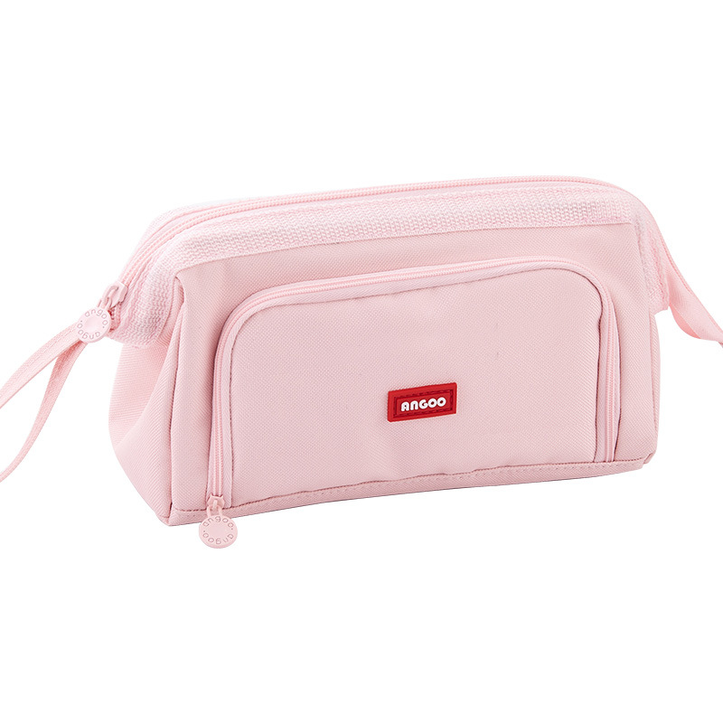 New Pink Creative Woven Pencil Case High-capacity Portable Multifunctional  Stationery Pouch With Beautiful Appearance And Inner Compartments