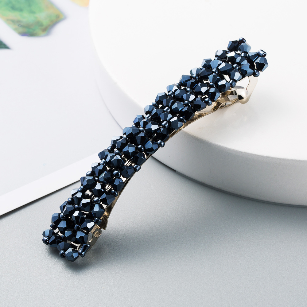 Crystal Solid Hairclip Bridal Wedding Hairpin Barrette