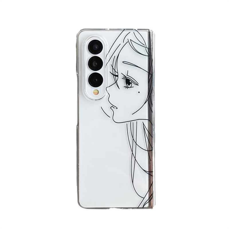 Cute Cartoon Rabbit Pattern Folding Phone Case For Samsung Galaxy