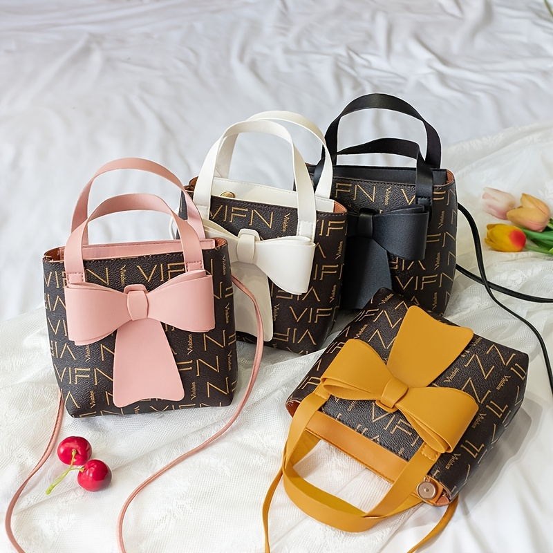 Small Bucket Bag With Zipper Knot Design Strap