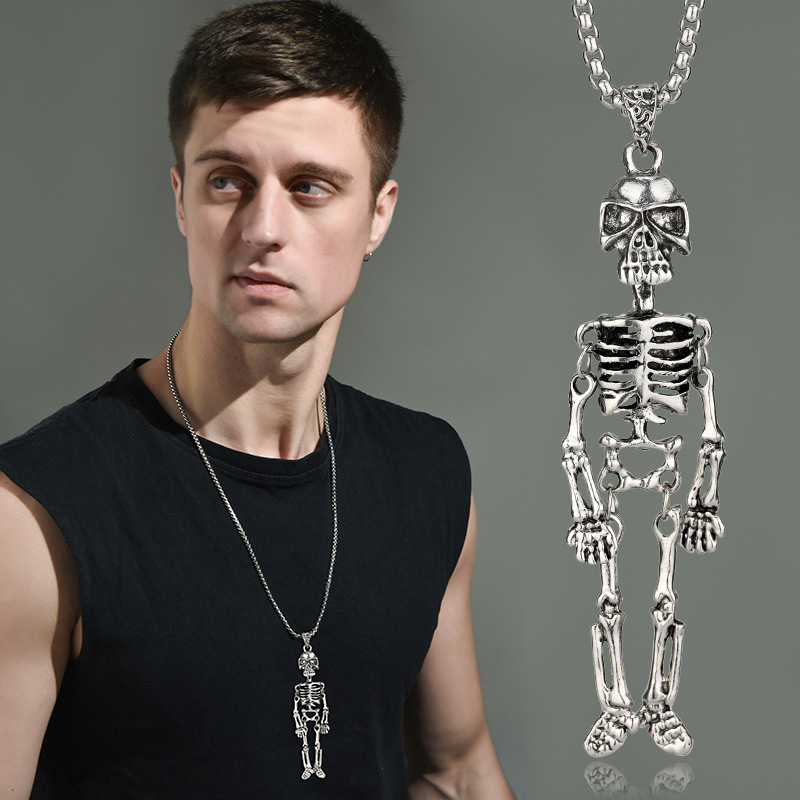 Dropship Men's Punk Necklace Coffin Skull Pendant Personalized Titanium  Steel Hip Hop Ear Accessories to Sell Online at a Lower Price