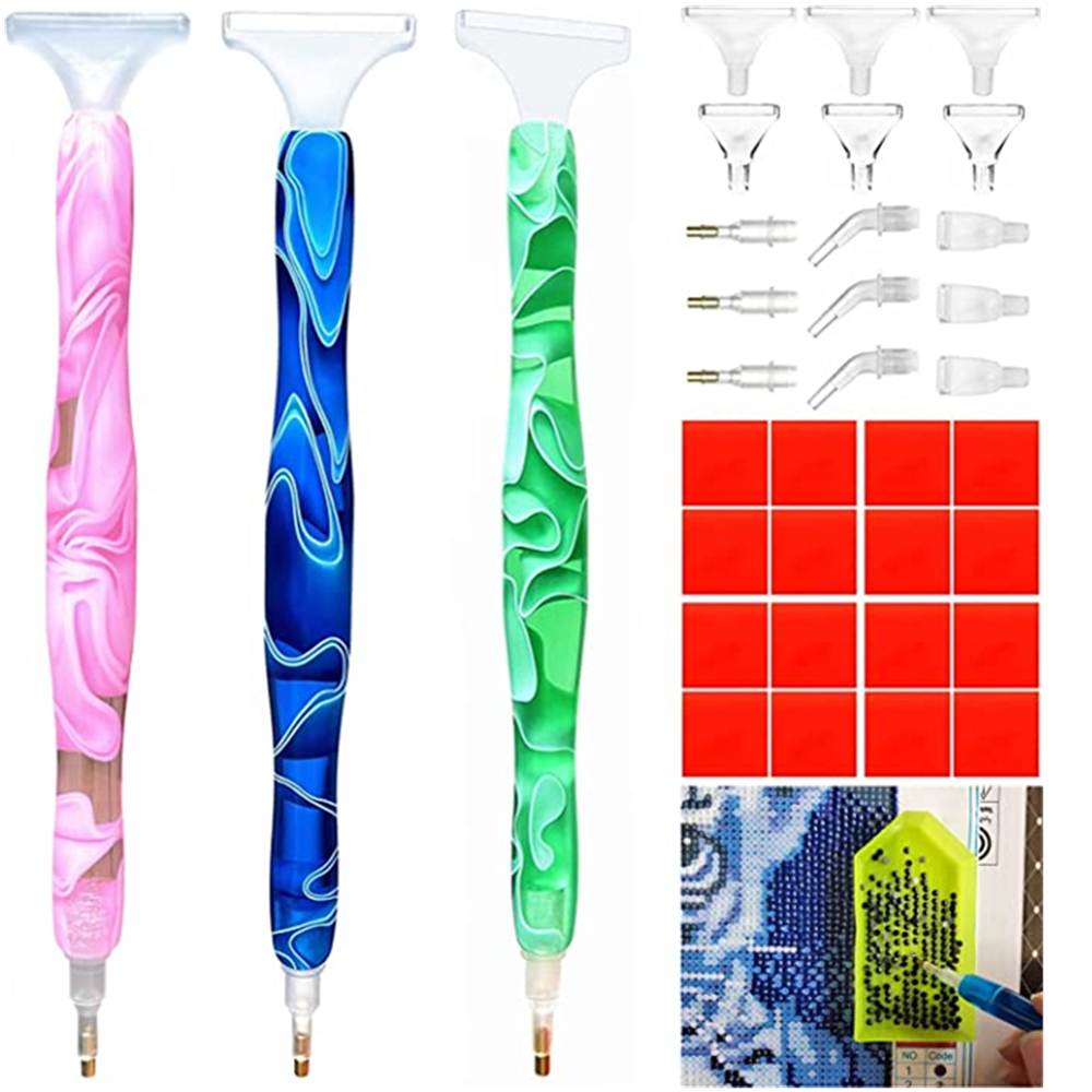 Diamond Painting Pen, Handmade Resin Diamond Painting Pens Gem Jewel Wax  Picker