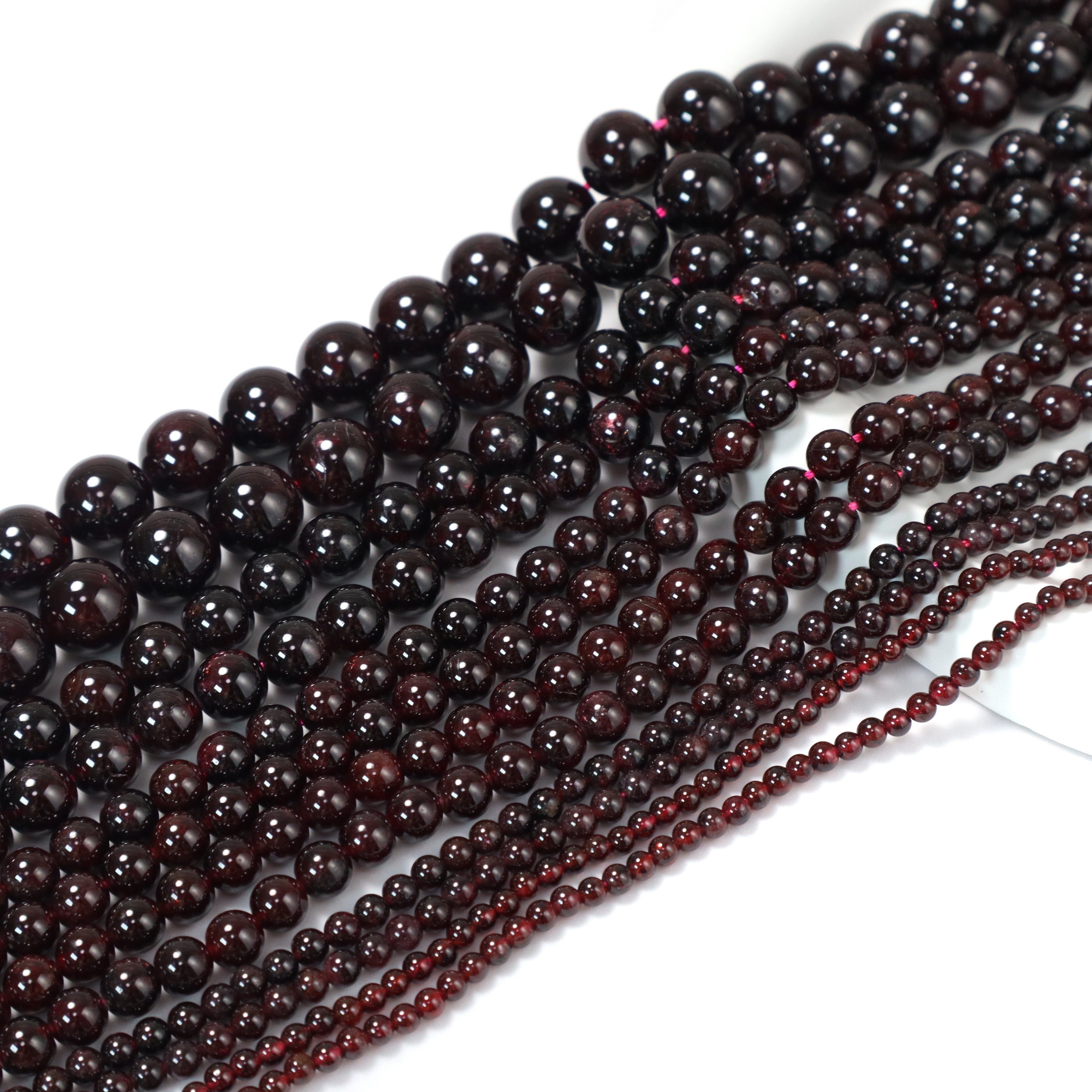 

4mm-12mm Natural Garnet Long Chain Loose Beads, Semi-finished Artificial Jewelry For Diy Bracelet Necklace