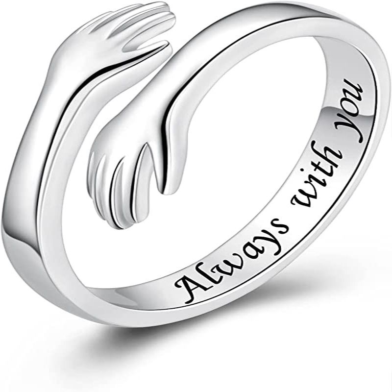 18K Plated Lady Hug Adjustable Ring