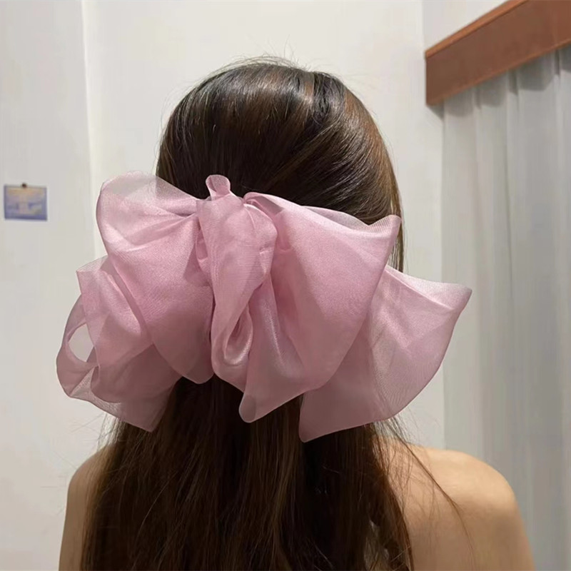 1PC Satin Hair Bows for Women Large Hair Barrettes Ribbon for Girls Giant  Long Bow Hair Clips Ponytail Holder Silk Big Hair Clips Accessories for