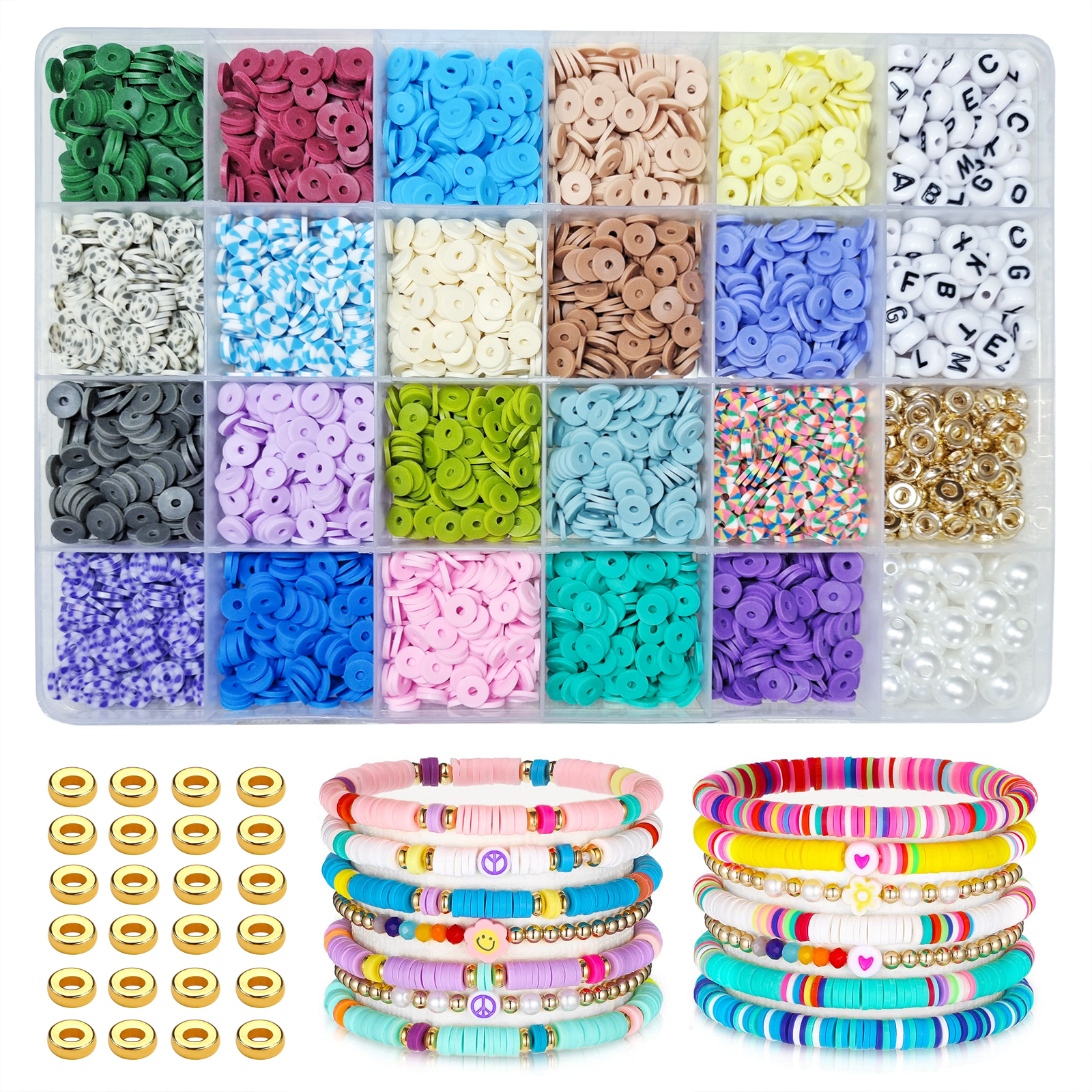 Clay Beads Bracelet Making Kit Smile Face Beads Polymer Clays Beads For  Bracelets Set DIY Arts And Crafts Gifts Toys For Girls - AliExpress