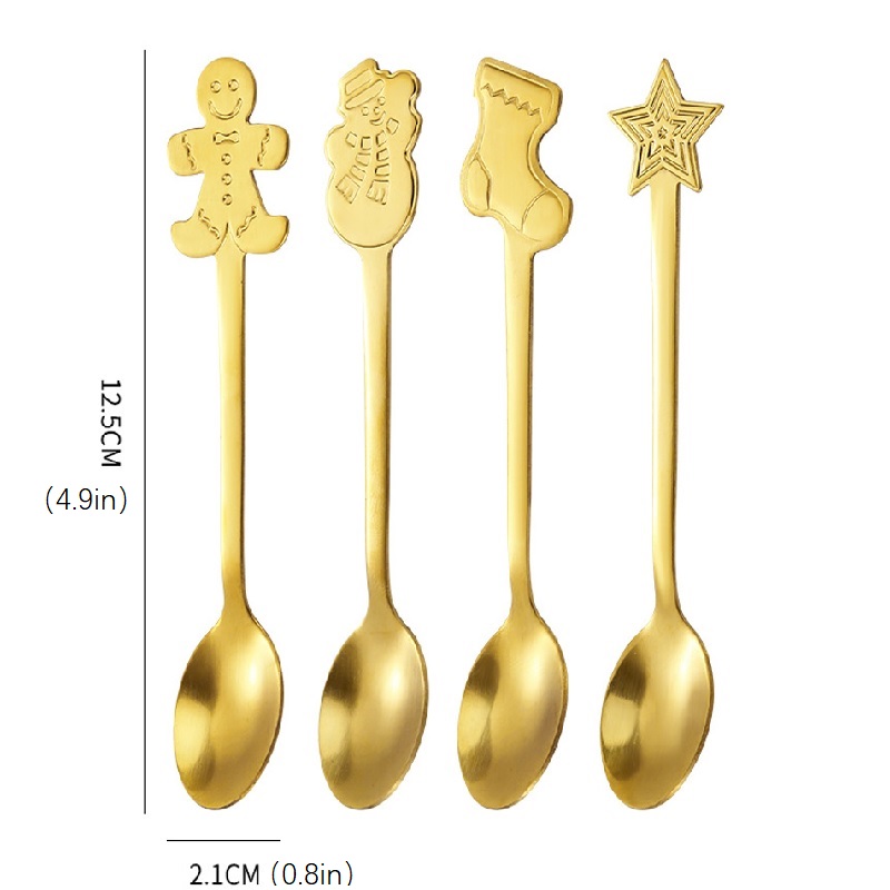 Cute Gingerbread Man Stainless Steel Christmas Tableware Temu