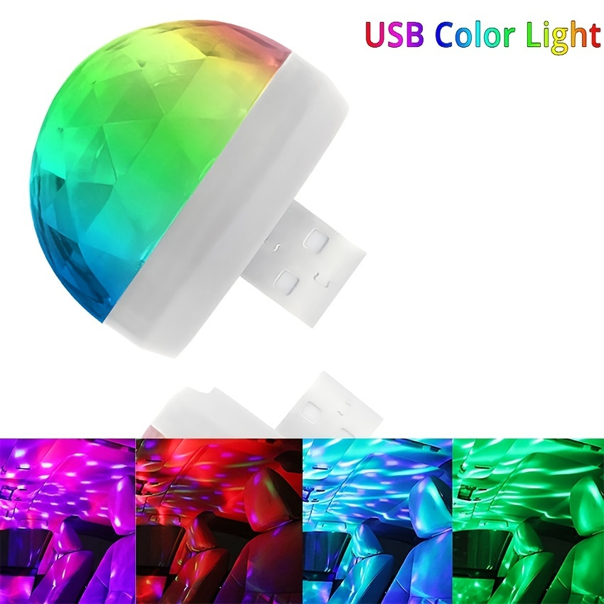 Generic Lampe d'ambiance Veilleuse LED RGB, Boule Magique Projecteur à  lumière ,USB, Maison et Voiture + Télécommande à prix pas cher