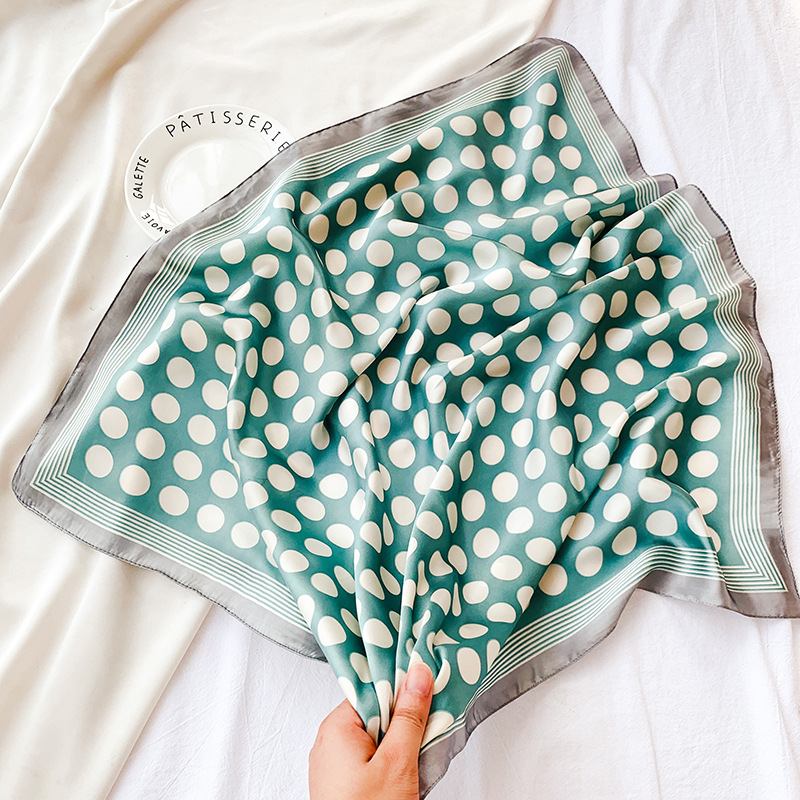 Silk Feeling Head Scarf for Women Lightweight Square Bandanas