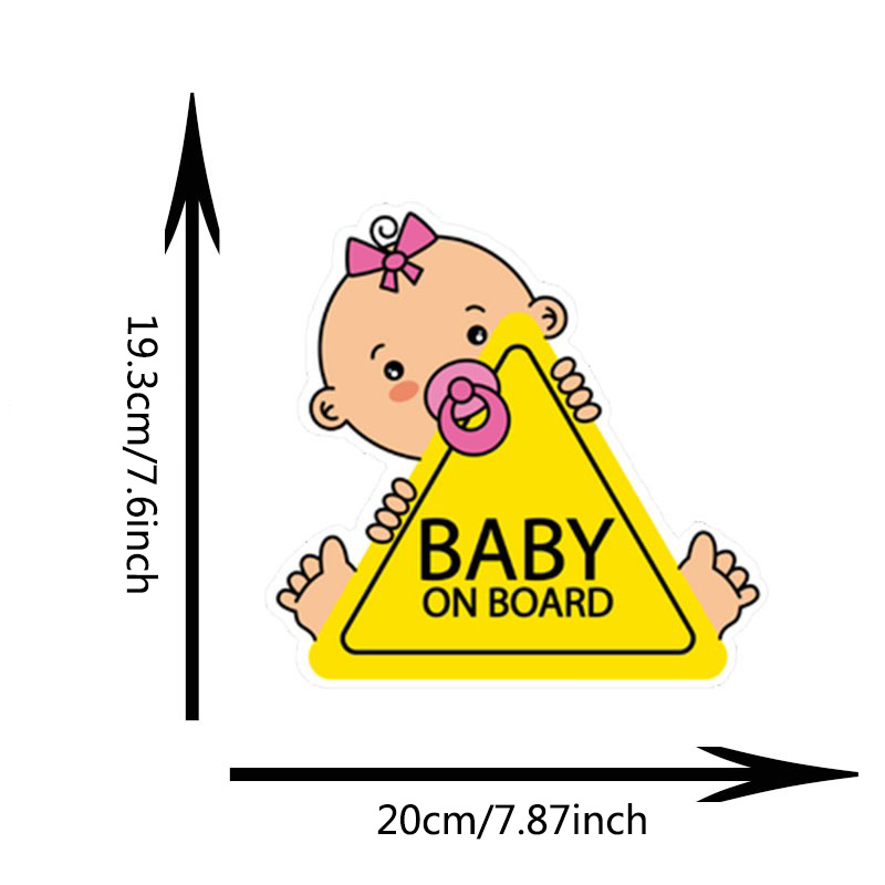 Baby On Board Sticker Funny Small Boy And Sign Stock Illustration -  Download Image Now - Baby On Board, Car Safety Seat, Sticker - iStock, baby  on board 