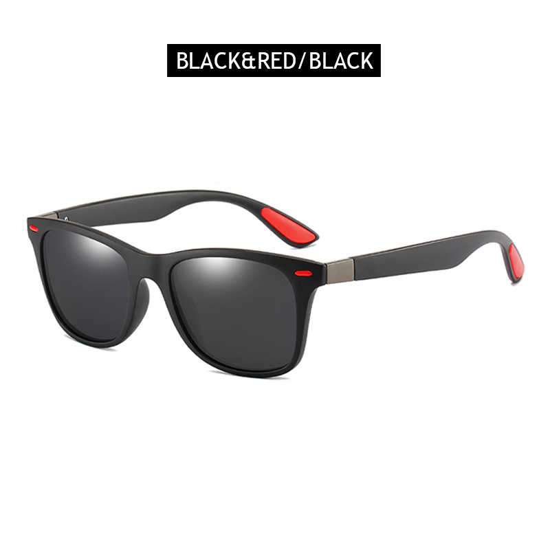 1pc Polarized Sunglasses Men Classic Square Plastic Driving Sunglasses Men  Fashion Black