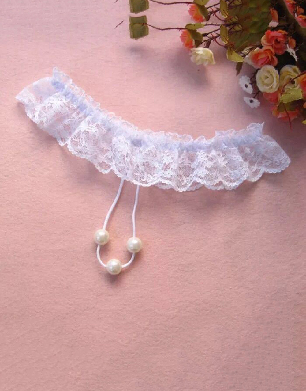Women Sexy Panties G-string Hollow Underwear Thongs Female Lingerie Pearl  Lace Panty 