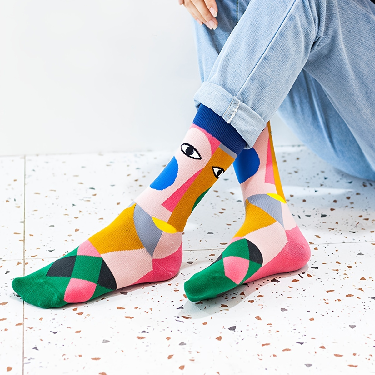 

Women's Cute Casual Socks Novelty Funny Pattern Crew Socks For Music Festival