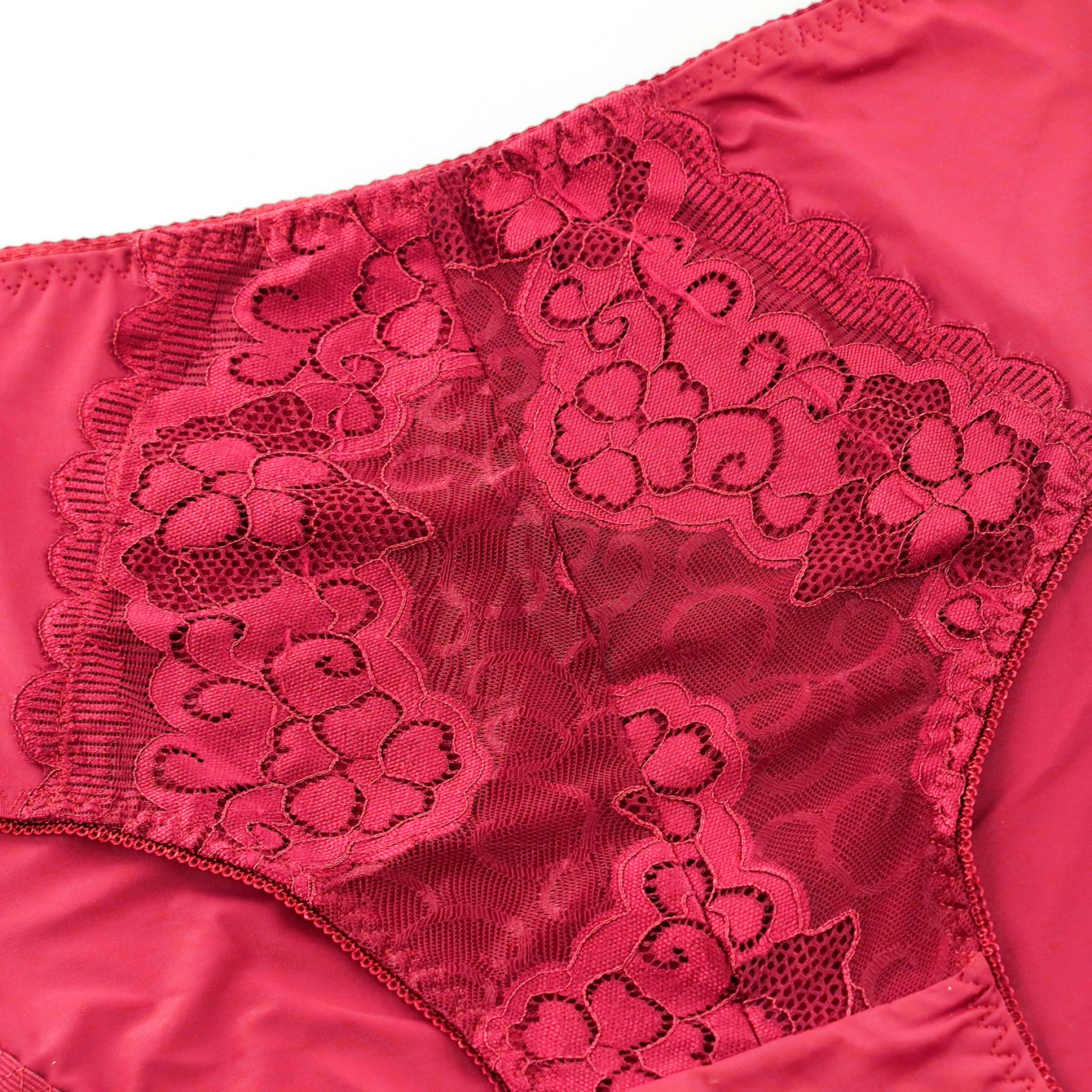 Contrast Lace Bra Plus Size High Waist Panty Lingerie Set Temu