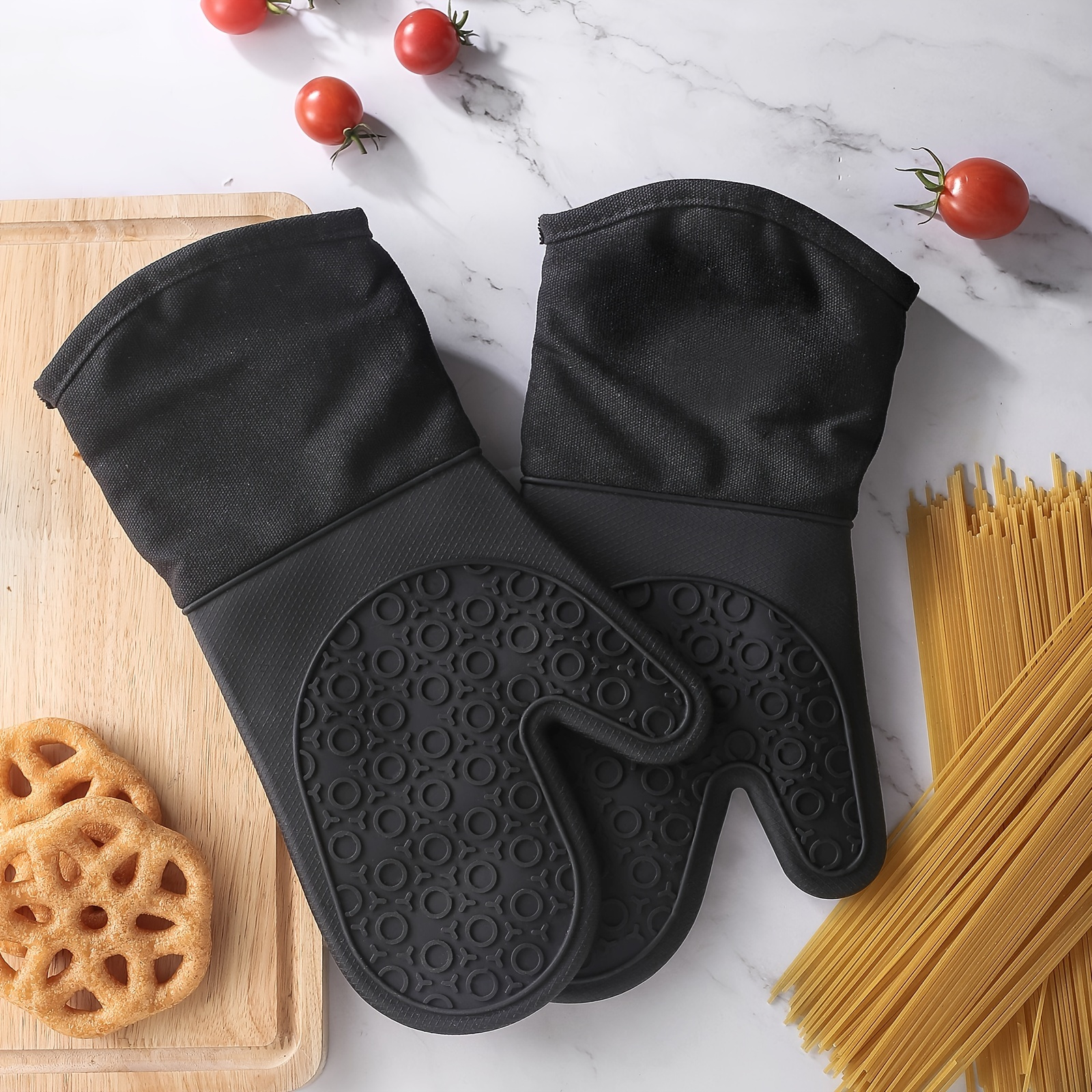 High Temperature Resistant Striped Oven Mitts Food Grade - Temu