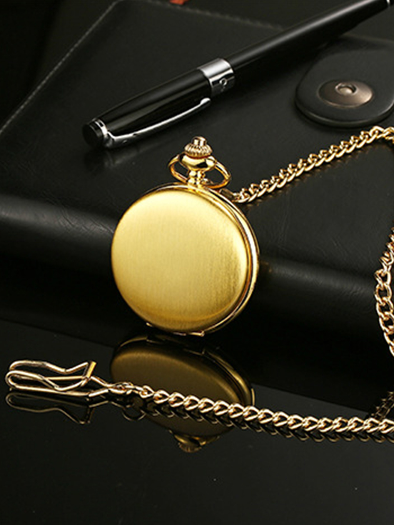 vintage pocket watch 37cm chain chain pendant mild steel quartz roman dial gift watch details 4