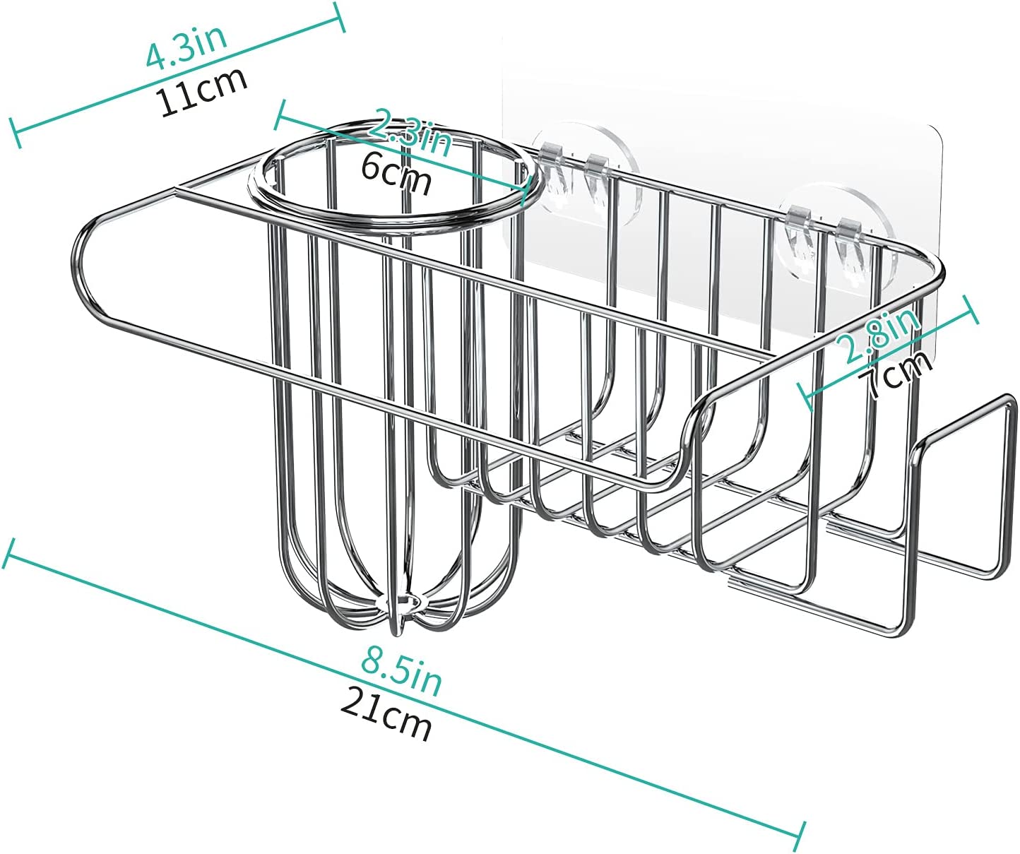 2 Stück Spülbeckensiebe Zum Aufhängen - Abtropfkorb Mit Druckknopf | Beige & Grün | Küchenhelfer