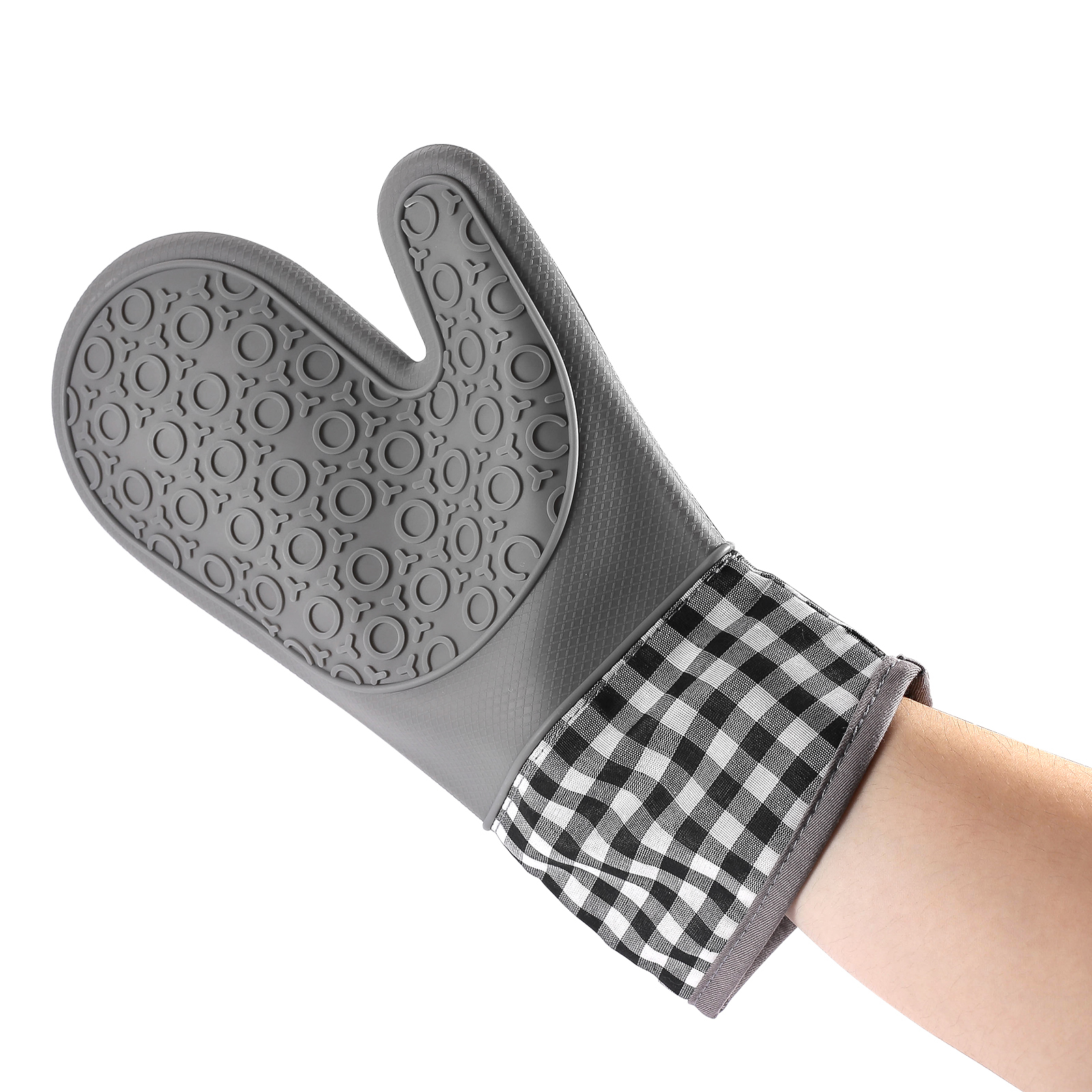 Oven Mitts Short Heat Resistant Mitts Checkered Duckbill - Temu