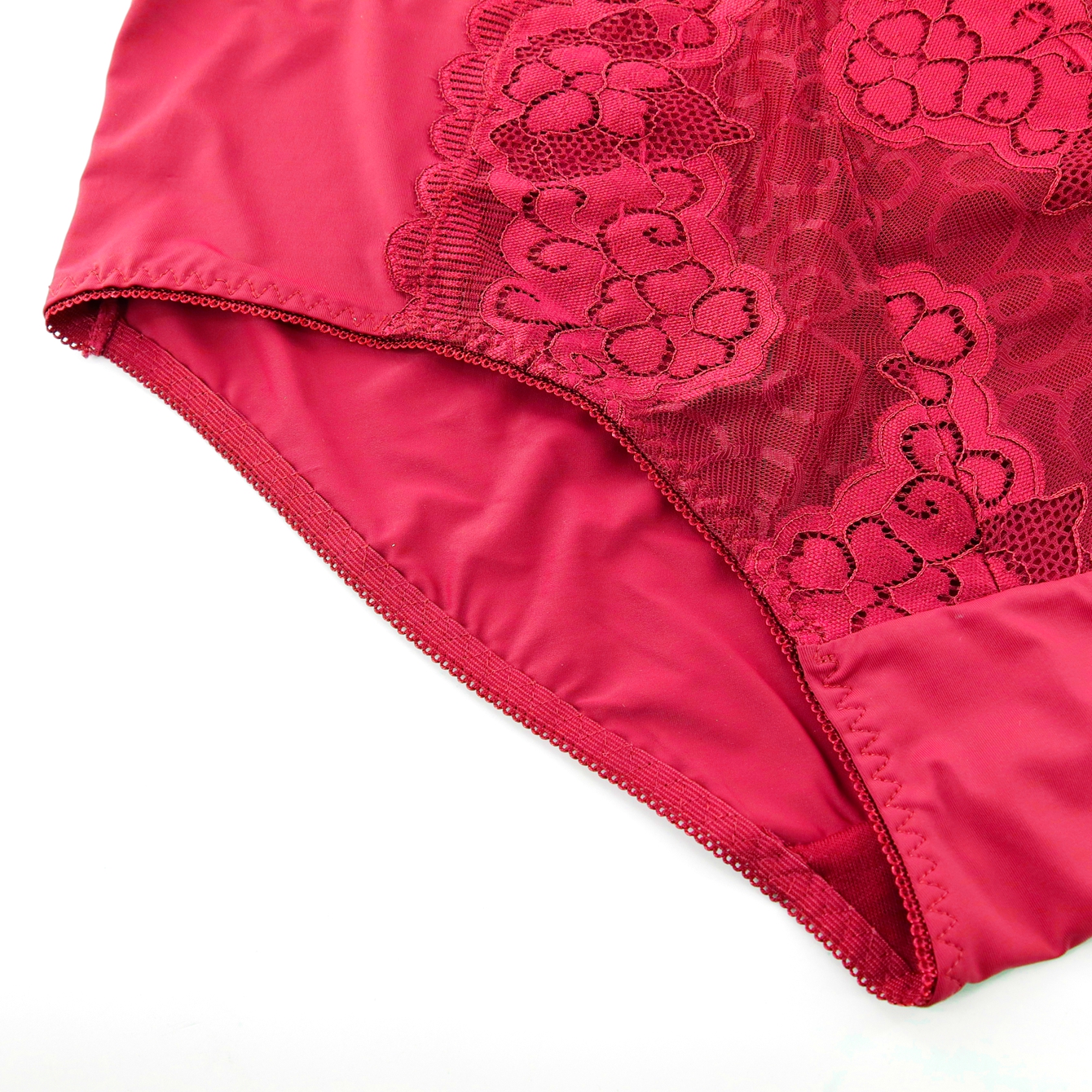 Contrast Lace Bra Plus Size High Waist Panty Lingerie Set Temu