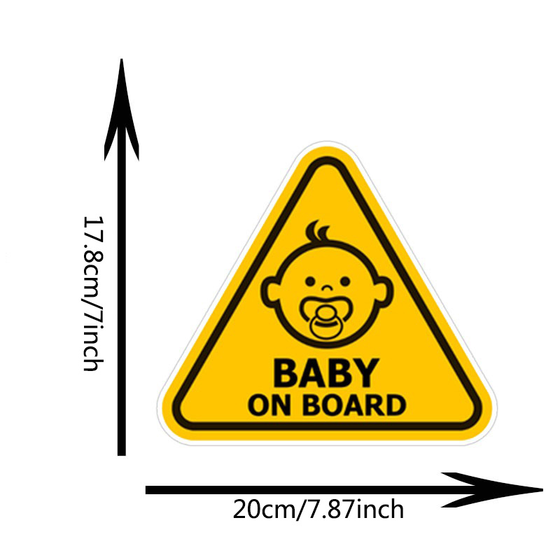  Baby ON Board Baby Safety Sign car Sticker 5 x 5 : Automotive