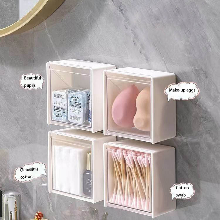 Bathroom organization with small clear storage boxes – House Mix