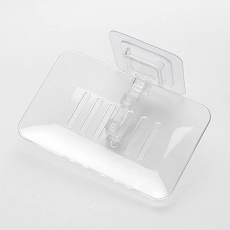 Bathroom Wall Mounted Soap Rack Holder with Drain