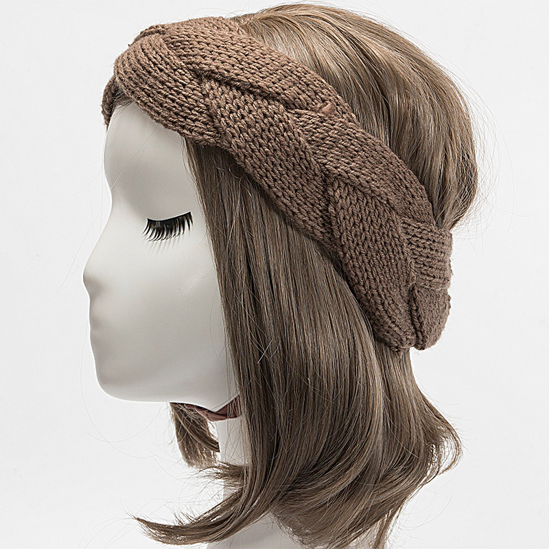 Knit Head Warmer Winter Handmade Headband Braided Knit Hair - Temu