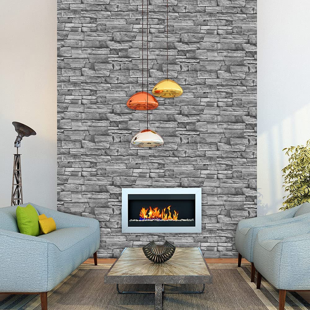Transform Your Home With Dark Gray Brick Contact Paper Selfadhesive