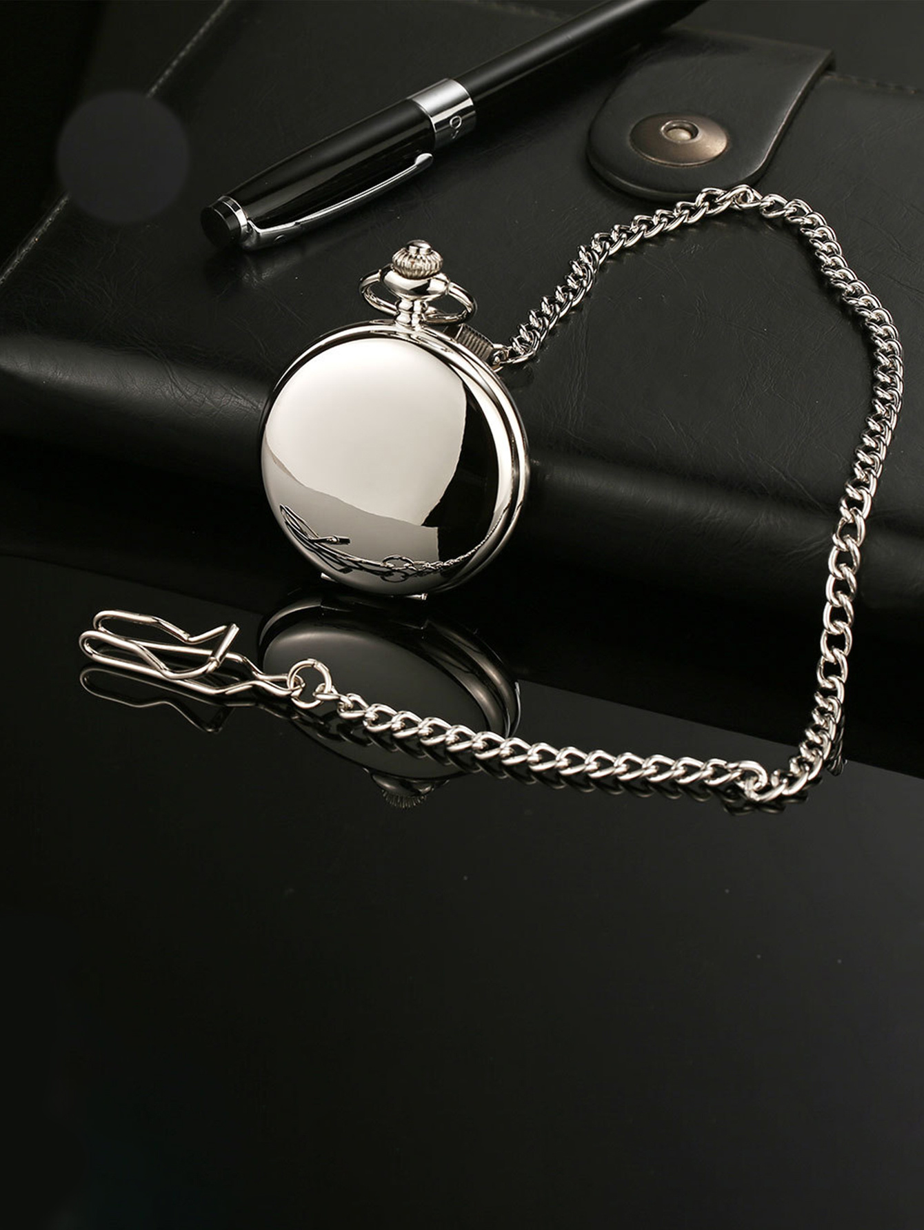 vintage pocket watch 37cm chain chain pendant mild steel quartz roman dial gift watch details 8