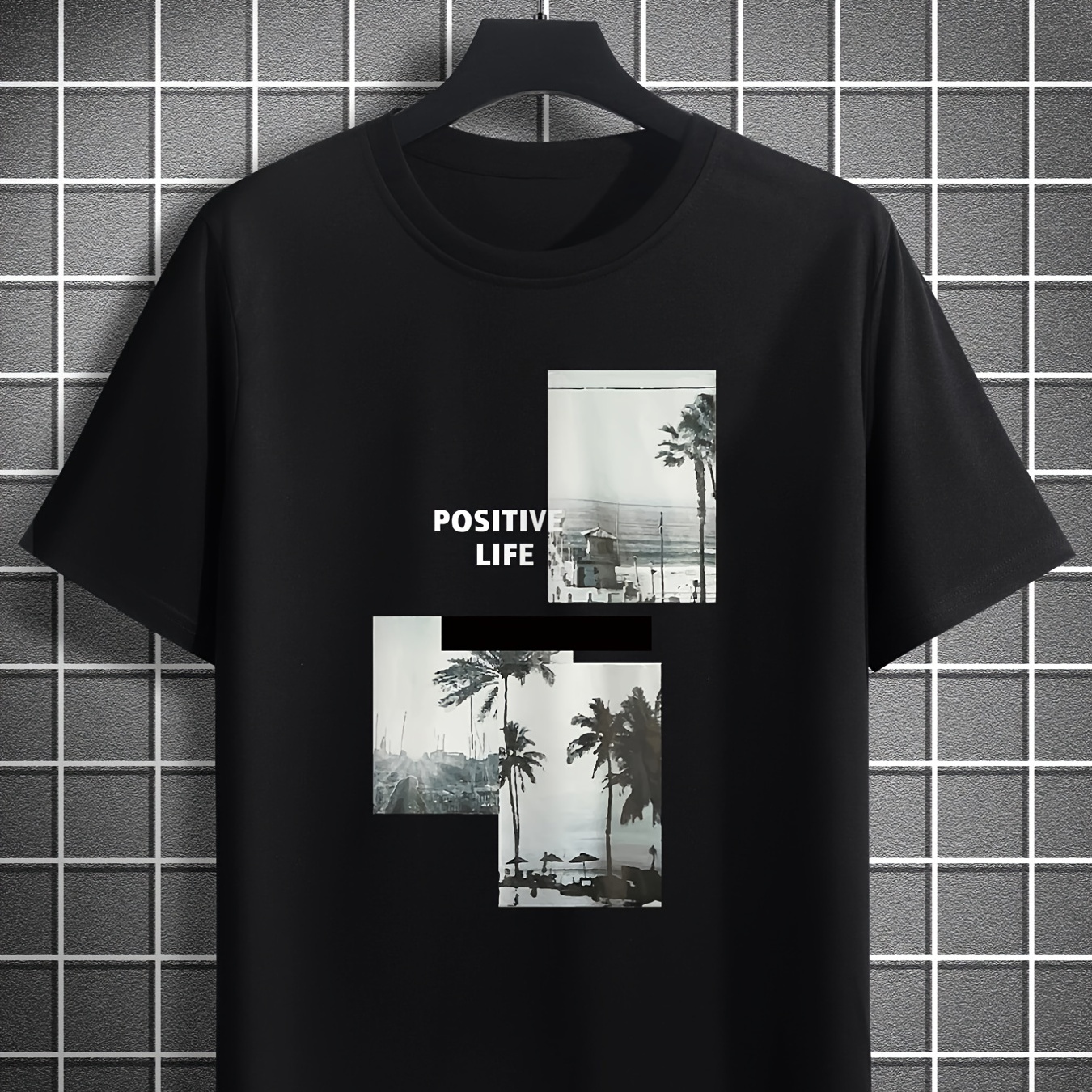 

Men's Casual Crew Neck Short Sleeve T-shirt With Art Print