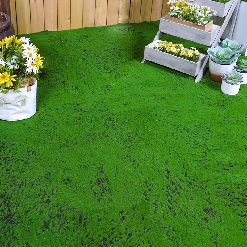 15x15cm Small Artificial Lawn Fake Grass Mat Green Fake Moss Wall