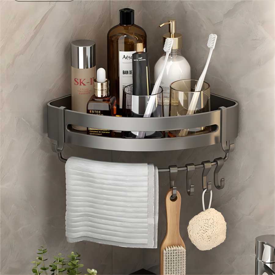 Triangle Shower Shelf With Shampoo Holder Shampoo Body - Temu