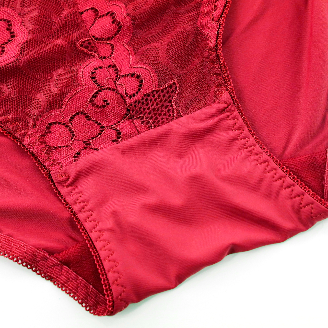 Contrast Lace Bra Plus Size High Waist Panty Lingerie Set Temu