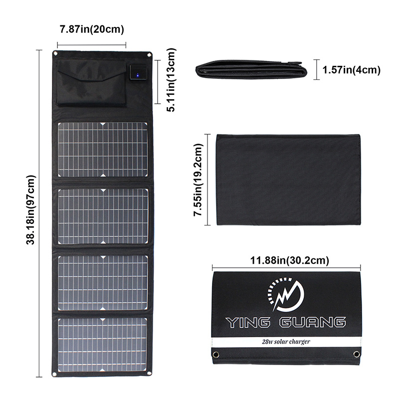 Photovoltaic Monocrystalline Solar Panel Folding Solar Power - Temu