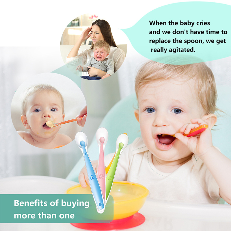 Learning To Eat Made Fun: Children's Silicone Spoons For Baby's Tableware -  Temu