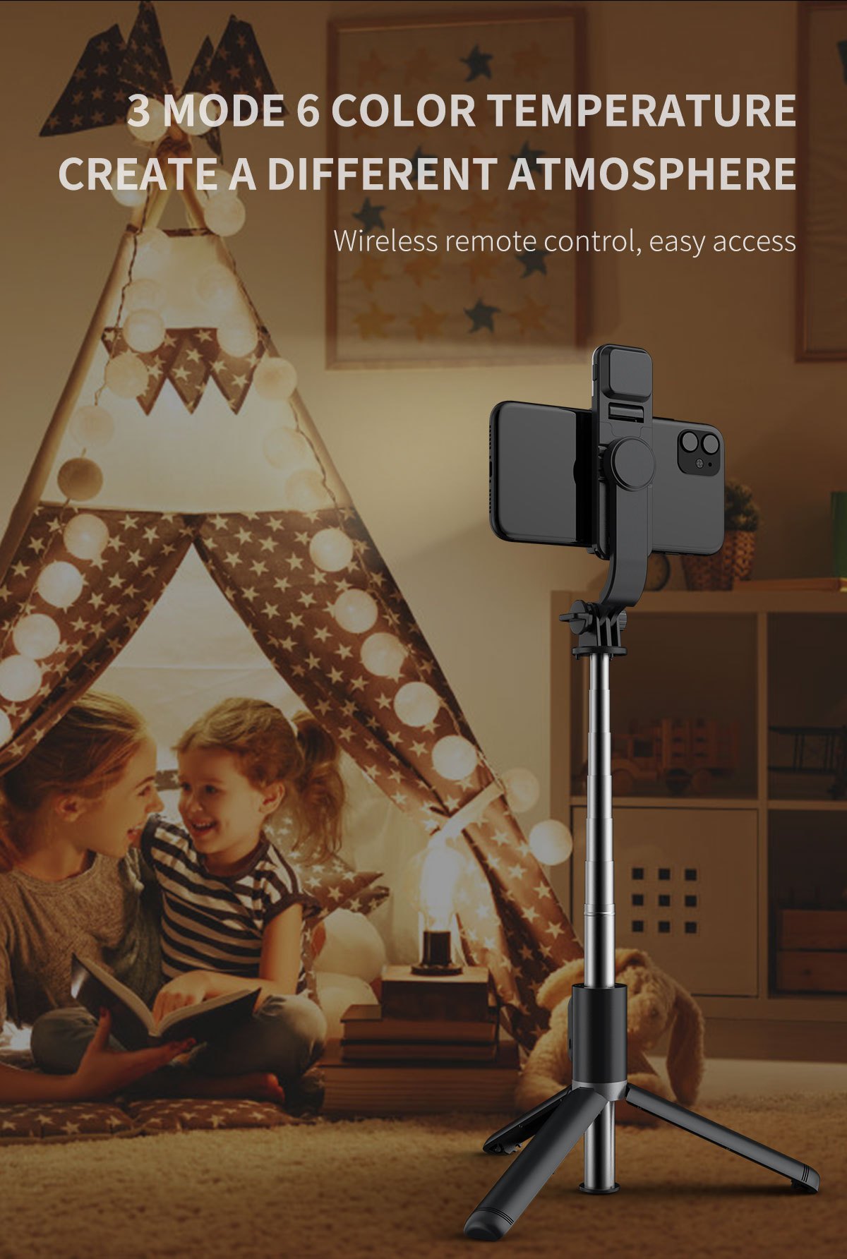 ATUMTEK Bluetooth Selfie Stick Tripod, Mini Extendable Selfie