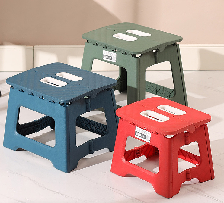 1pc adult portable folding stool thickened plastic   chair for outdoor activities and fishing details 5