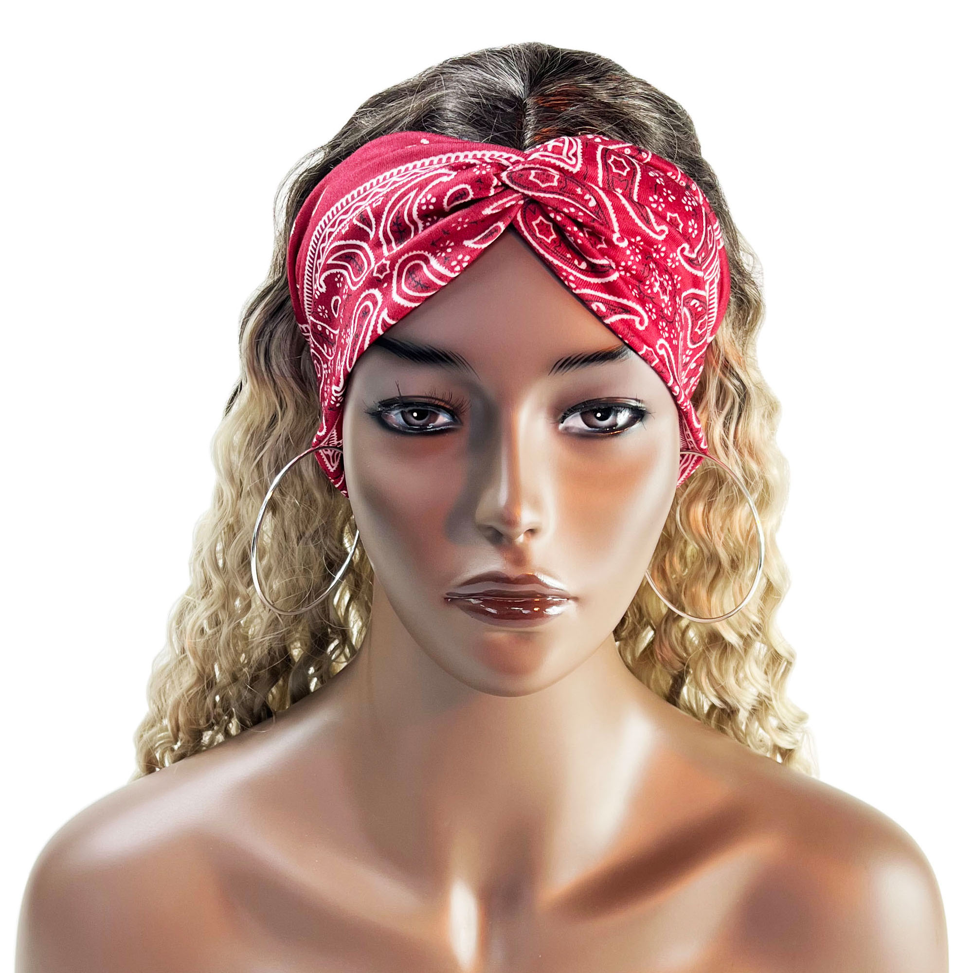 10 Pieces Women Yoga Headbands Paisley Headbands Wide Bandana Headband  Stretchy Headwrap with Rhinestone for Workout Running Cycling Climbing