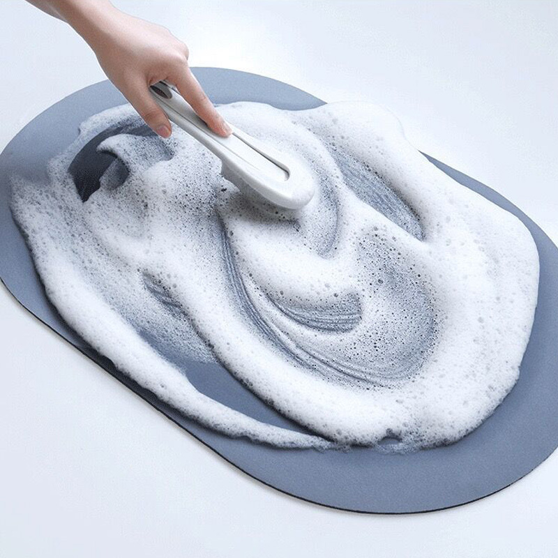 New Solid Color Detachable Bath Mat 2in1 Super Absorbent Diatom Quick Dry Bathroom  Floor Mats Non-Slip Shower Room Carpet 욕실 매트 - AliExpress