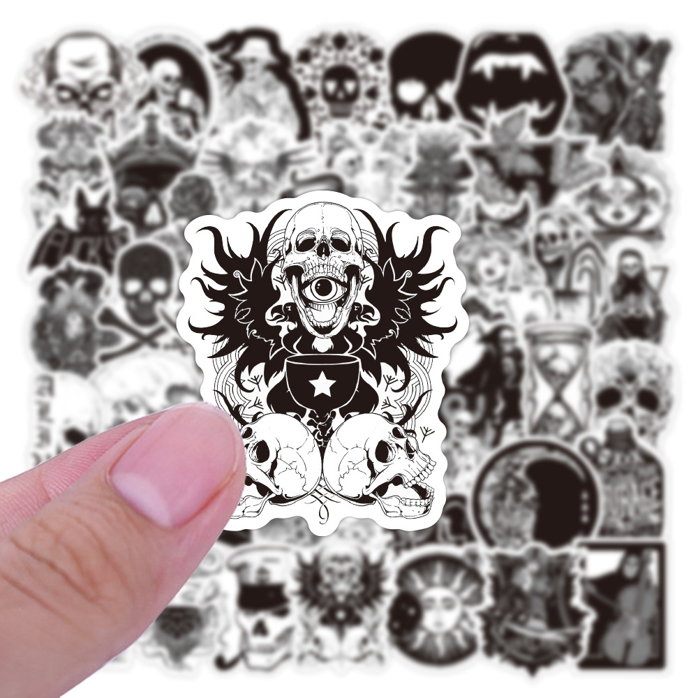 Gothic Punk Skull Waterproof Stickers Perfect For Diy - Temu