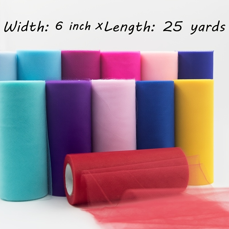 1 Pack, Tulle Rolls 6inx100 Yards (300 Feet) Tulle Roll Spool Fabric For  DIY Tutu Skirts Wedding Baby Shower Crafts Decorations Party Supplies (Red)