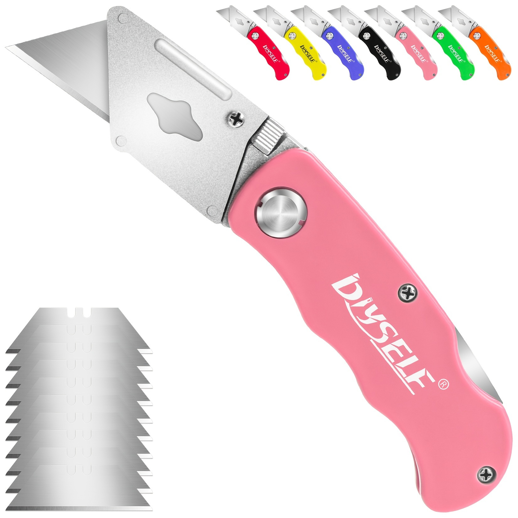 DIYSELF 3 Pack Box Cutters, Utility Knife Retractable, 18MM Wide Blade  Cutter Knife