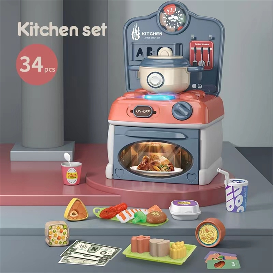  Kids Kitchen Set, Chef Role Pretend Play Gourmet