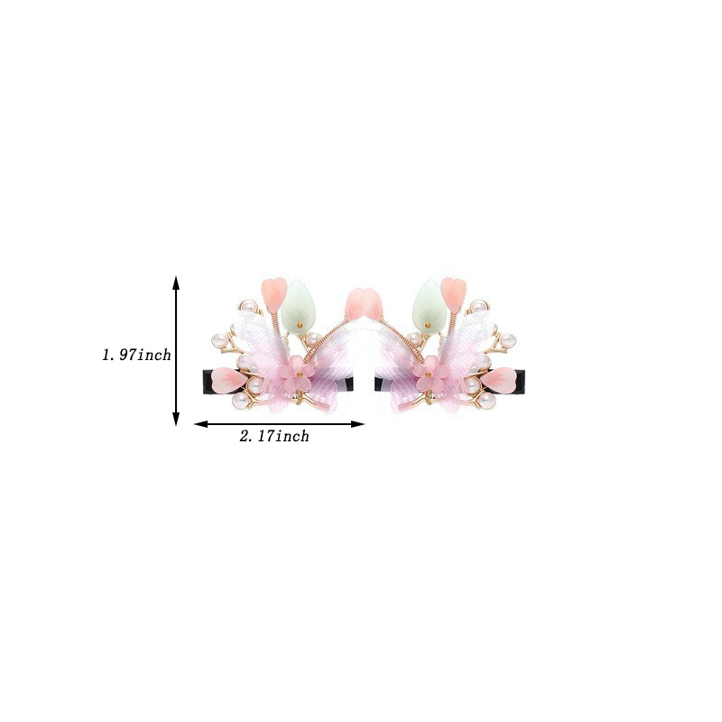 Petal Pink Metal Hair Clips