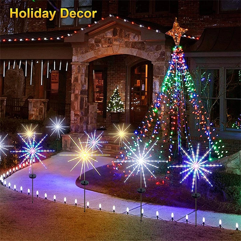 Luci di Natale solari 12 M 100 LED colorate :: Delamart