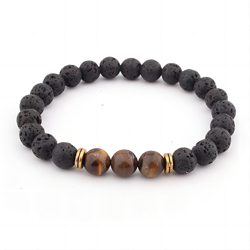 Natural Stone Volcanic Stone Braided Bracelet