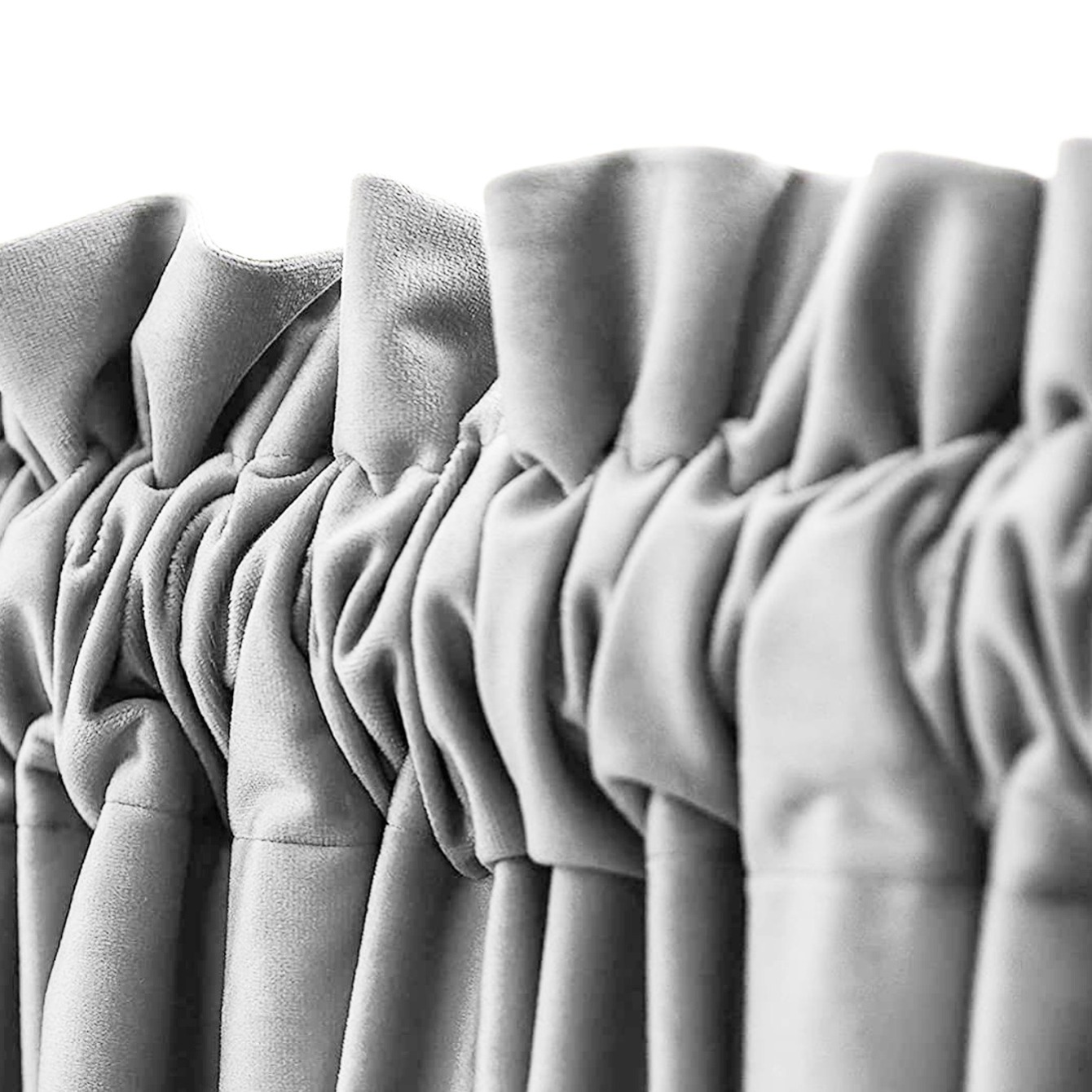1pc Velvet Gray Curtain, Home Decor