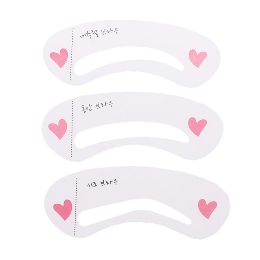 3pcs Eyebrow Card Stencil Kit Eyebrow Drawing Guide Template Card