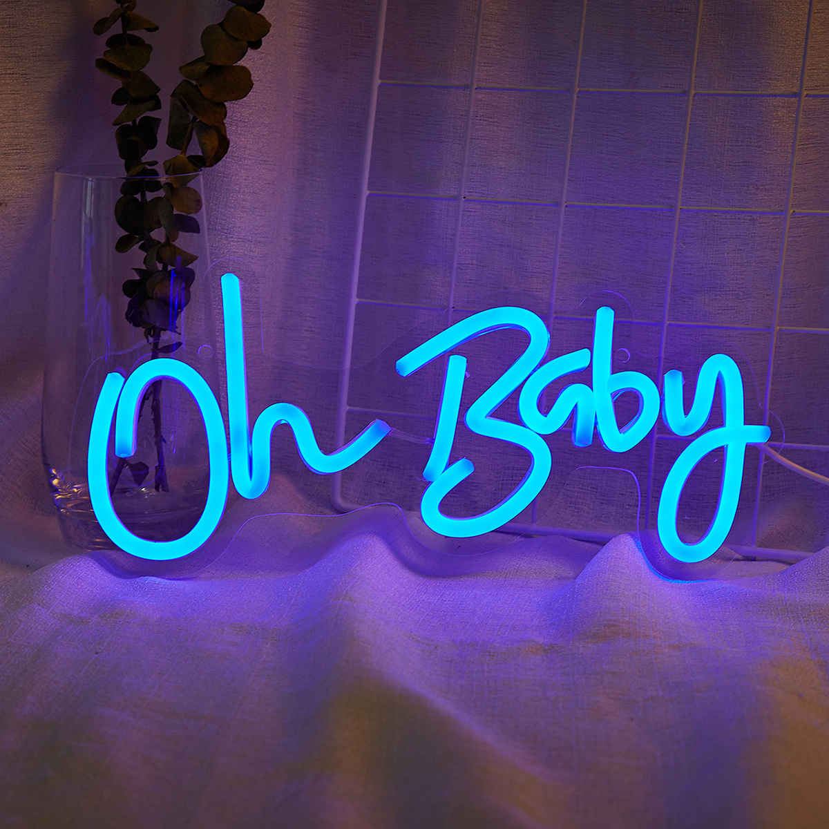 Led Neon Sign Oh Baby Letter Night Lights 5v Usb Power - Temu